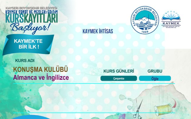 BÜYÜKŞEHİR KAYMEK’TEN BİR İLK: “ÜCRETSİZ İNGİLİZCE VE ALMANCA KONUŞMA KULÜBÜ”