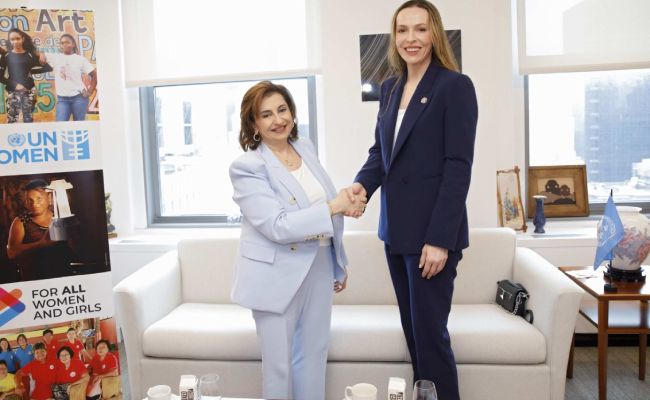 BM Kadın Birimi İcra Direktörü Sima Bahous, Olimpik Sporcu ve Türkiye Ulusal İyi Niyet Elçisi Eda Erdem'i BM Kadın Birimi Genel Merkezi'nde Ağırladı