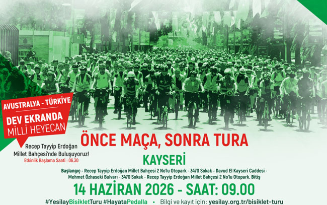 Kayseri Pedala Basıyor! Yeşilay Bisiklet Turu 14 Haziran’da Düzenlenecek