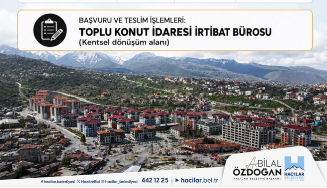 HACILAR'DA KENTSEL DÖNÜŞÜMDE 3. ETAP KONUTLARIN TESLİMİ BAŞLIYOR