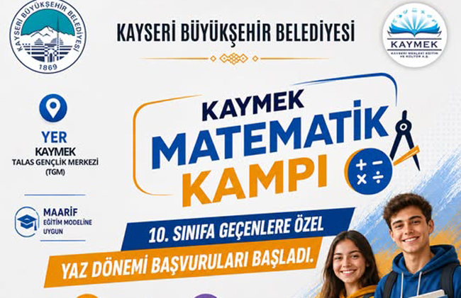 KAYMEK MATEMATİK KAMPI'NDA YAZ DÖNEMİ BAŞVURULARI BAŞLADI
