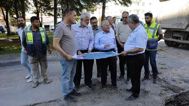 BAŞKAN BÜYÜKKILIÇ, 150 MİLYON TL'LİK KEYKUBAT YAĞMUR SUYU HATTI YATIRIMINI YERİNDE İNCELEDİ