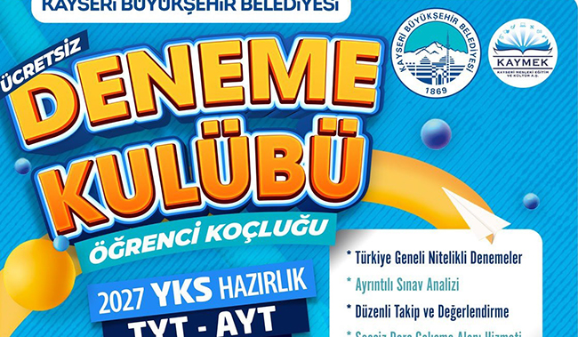  BÜYÜKŞEHİR İLE BAŞARIYA GİDEN YOL KAYMEK’TE BAŞLIYOR: ÜCRETSİZ YKS VE LGS KURSU FIRSATI