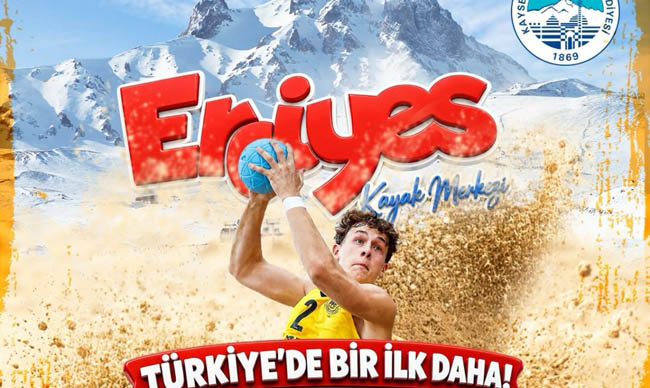 ERCİYES’TE 2 BİN 200 METREDE PLAJ HENTBOLU