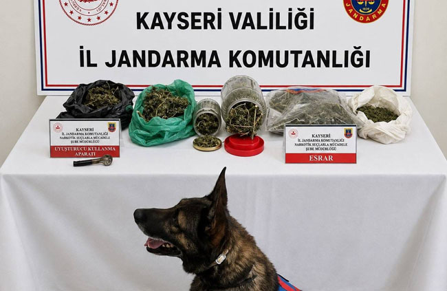 Kayseri’de Jandarmadan Uyuşturucu Operasyonu: 1 Kilo 200 Gram Esrar Ele Geçirildi