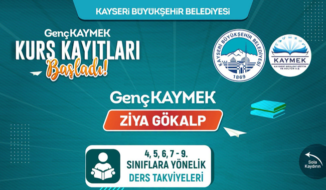 BÜYÜKŞEHİR’İN GENÇ KAYMEK KURSLARINDA YENİ DÖNEM KAYITLARI SÜRÜYOR