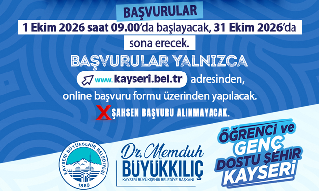 KAYSERİ BÜYÜKŞEHİR’DEN ÜNİVERSİTELİ ÖĞRENCİSİ BULUNAN AİLELERE 10 BİN TL DESTEK