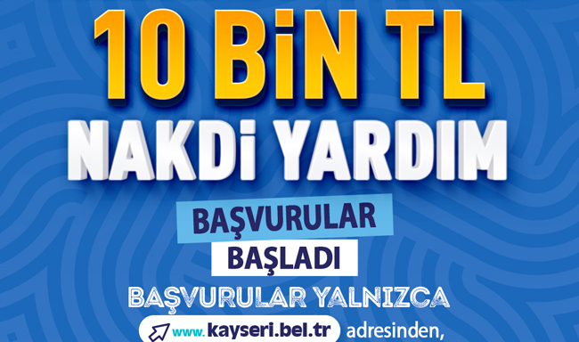 KAYSERİ BÜYÜKŞEHİR’İN 10 BİN TL’LİK ÜNİVERSİTE DESTEĞİNDE BAŞVURULAR BAŞLADI