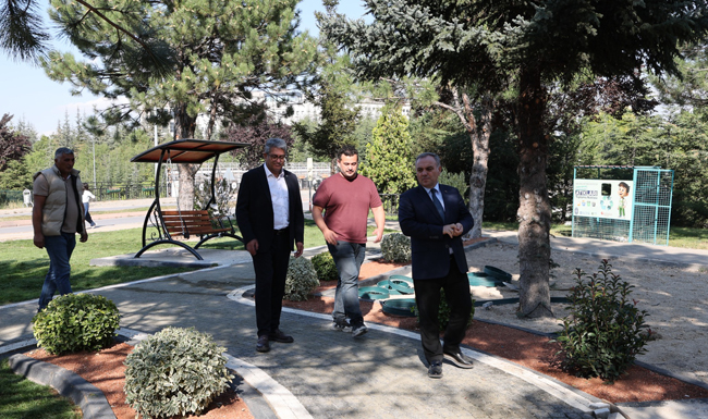 Rektör Prof. Dr. Altun, Yapımı Devam Eden Parkı İnceledi