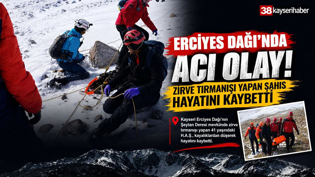 Erciyes Dağı’nda Acı Olay! Zirve Tırmanışı Yapan Şahıs Hayatını Kaybetti
