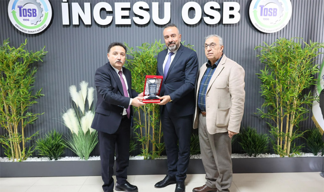 İNCESU OSB’DE GÖREV DEĞİŞİMİ! İRFAN PÜSKÜLLÜ GÖREVİNİ MUSTAFA ATEŞ’E DEVRETTİ