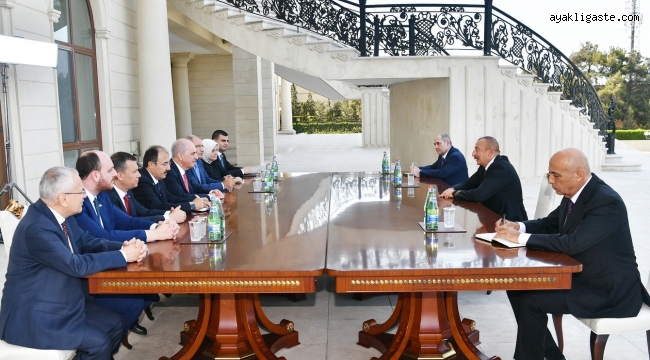 Azerbaycan Cumhurbaşkanı Aliyev, AK Parti Genel Başkanvekili Kurtulmuş'u kabul etti