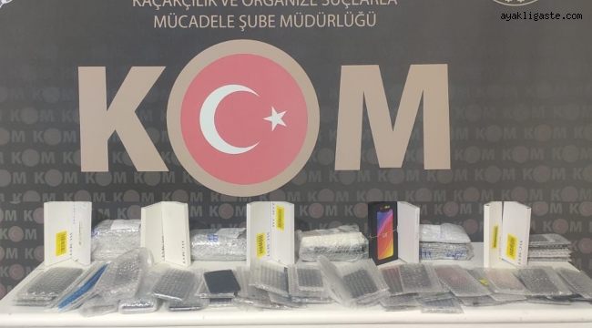 Kırıkkale'de 166 kaçak telefon malzemesi ele geçirildi