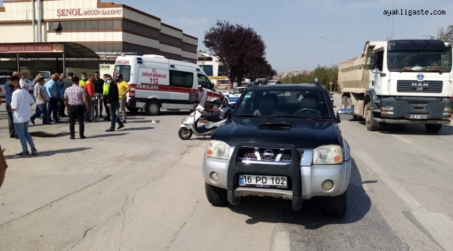 Bursa'da kamyonetle motosiklet çarpıştı