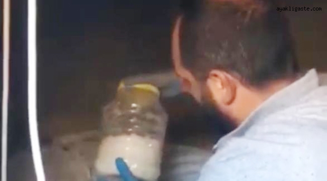 Kayseri'de Yağ bidonunun içinden 1.5 kilogram uyuşturucu çıktı