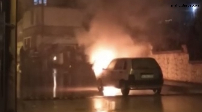 Bursa'da seyir halinde otomobil yandı, sürücü canını zor kurtardı