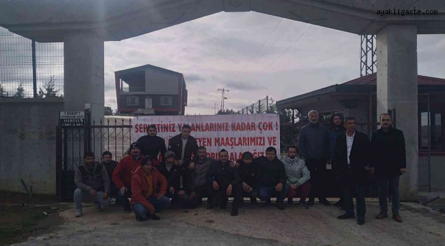 Tekirdağ'da 6 aydır maaş alamayan madenciler eylem yaptı