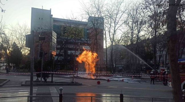 Ankara'da doğalgaz borusu patladı