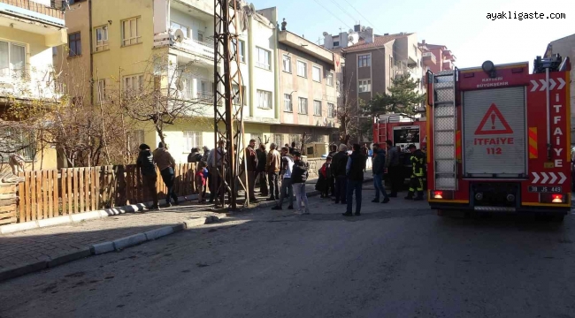 Kayseri'de evde çıkan yangın itfaiyenin müdahalesi ile söndürüldü