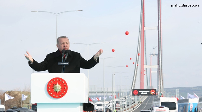 Cumhurbaşkanı Erdoğan, 1915 Çanakkale Köprüsü'nün açılışını yaptı