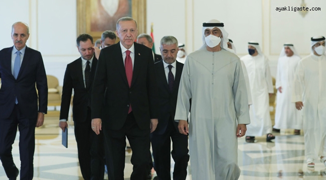 Cumhurbaşkanı Erdoğan, Birleşik Arap Emirlikleri Devlet Başkanı Al Nahyan'la bir araya geldi