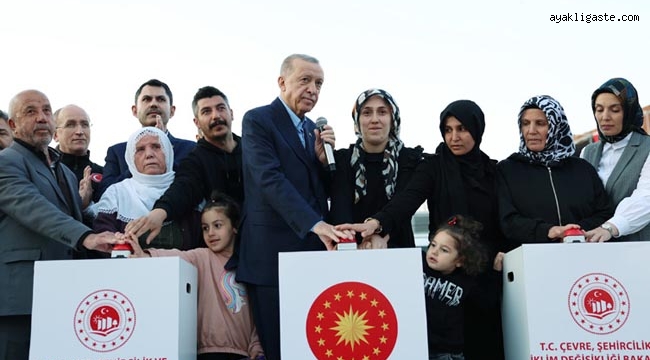 Cumhurbaşkanı Erdoğan, Adıyaman Yeni Afet Konutları Temel Atma Töreni'ne katıldı