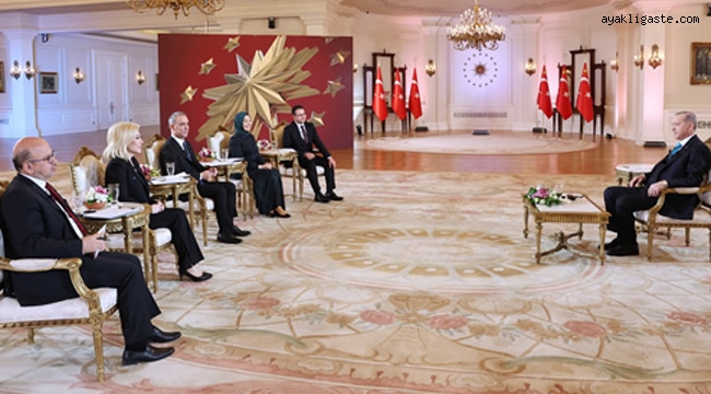 Cumhurbaşkanı Erdoğan, ATV-AHaber-APara-ANews özel yayınına katıldı
