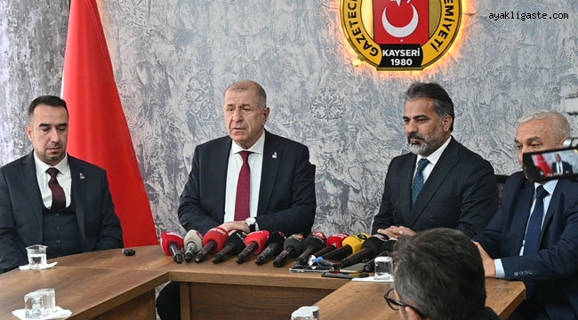 Zafer Partisi Genel Başkanı Prof. Dr. Ümit Özdağ, Kayseri Gazeteciler Cemiyeti'nde basın toplantısı düzenledi
